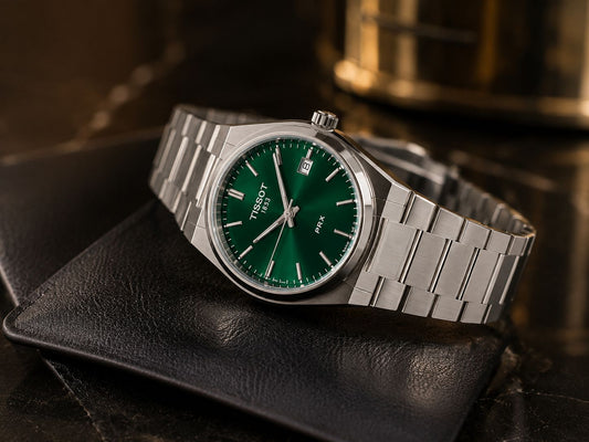 Green Dial Stainless Steel Chronograph Watch