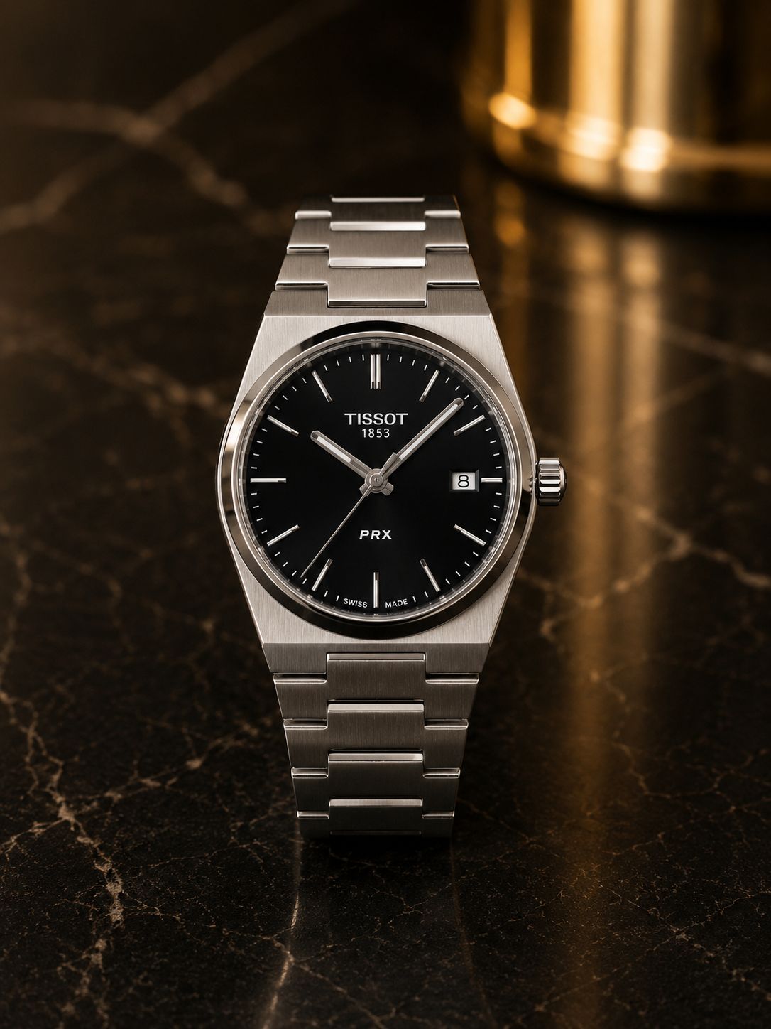 Black Dial Stainless Steel Watch Tissot