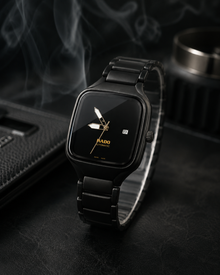 Premium RADO Automatic Men’s Watch with Black Dial, Stainless Steel Bracelet, Date Display, Luxury Design & Elegant Classic Style